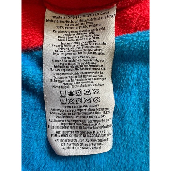 Scentsy Buddy Blanket Red Yellow Blue Animal Characters 2016 Baby Kids Lovey - Picture 5 of 5